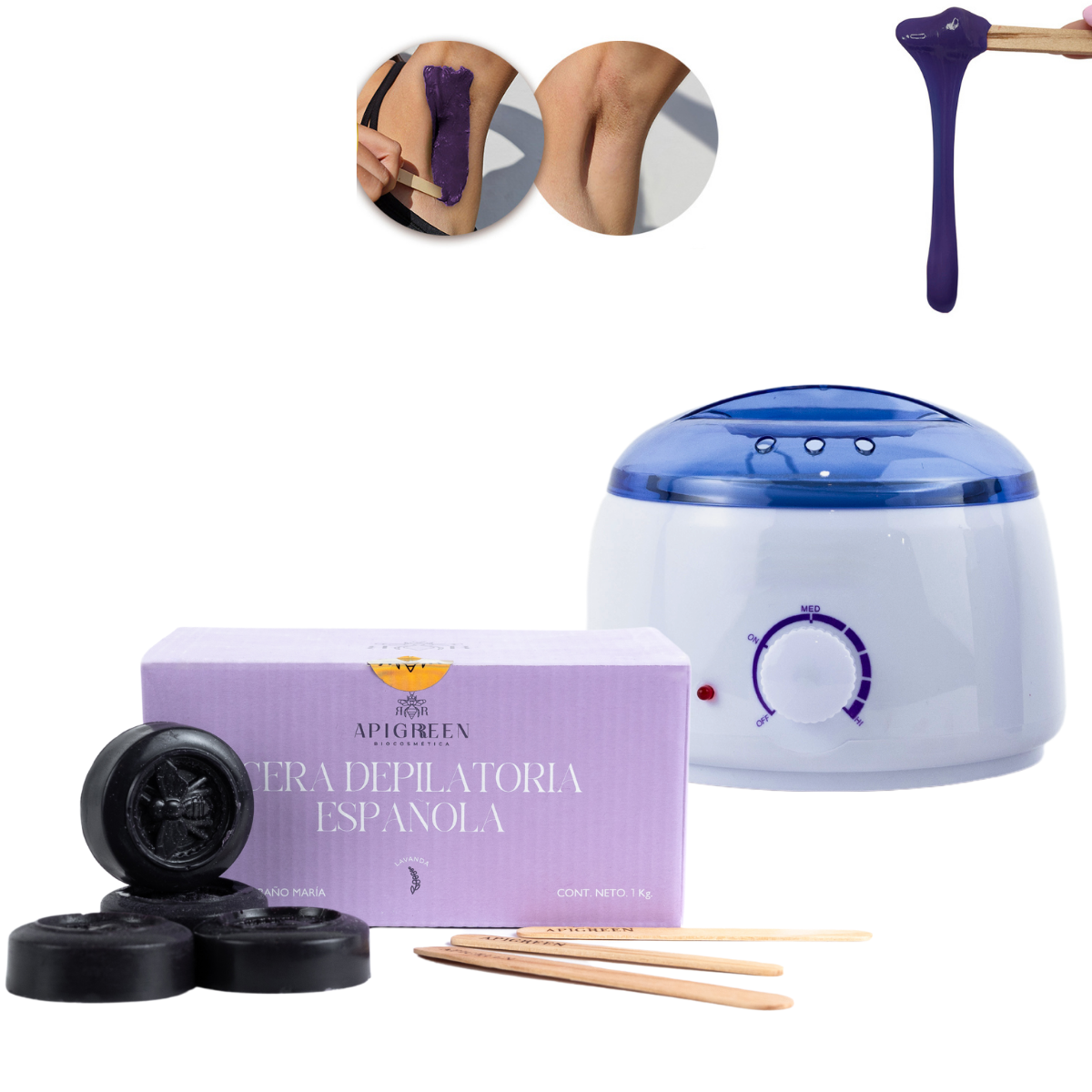 Kit fundidor con 1kg de cera todas las zonas