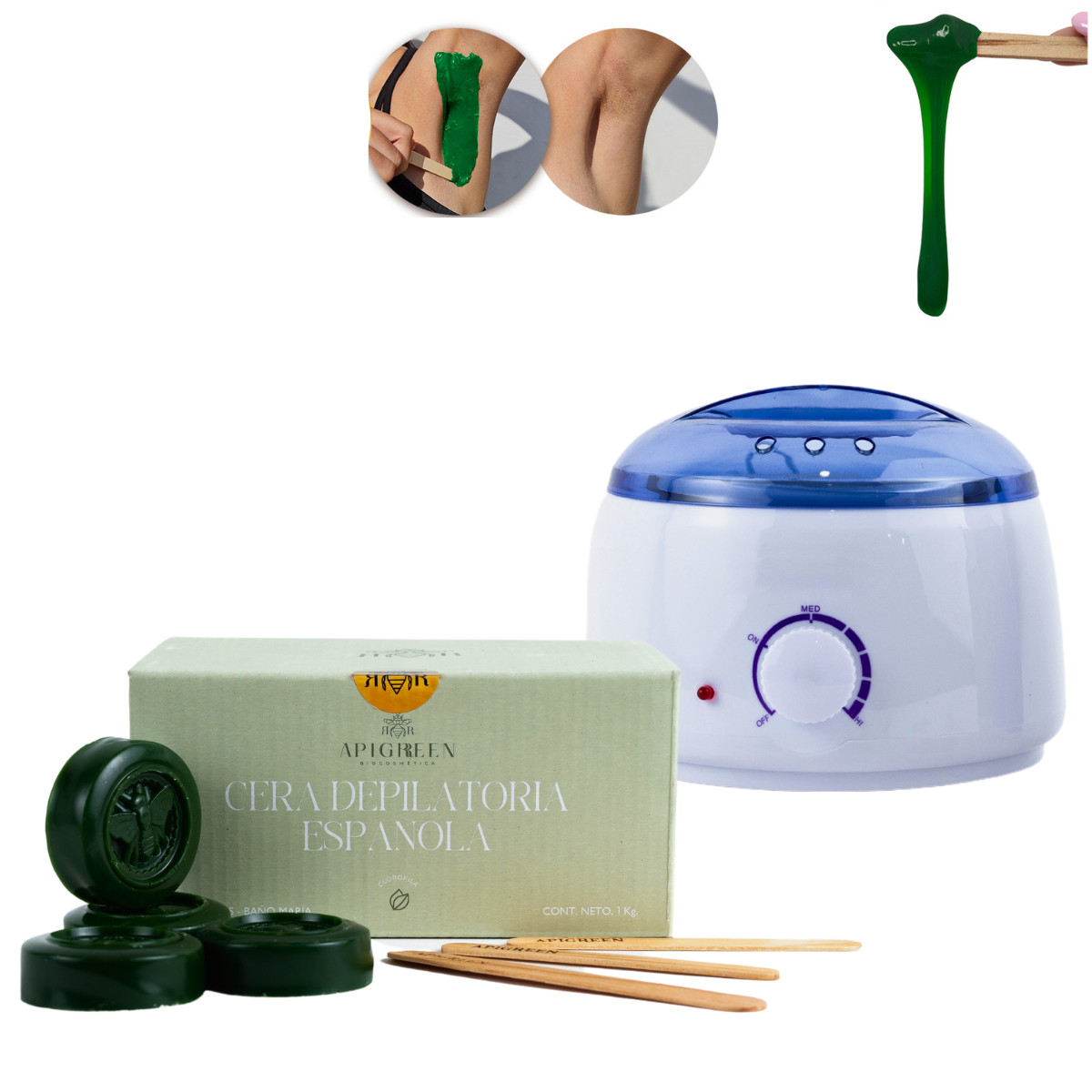 Kit fundidor con 1kg de cera todas las zonas