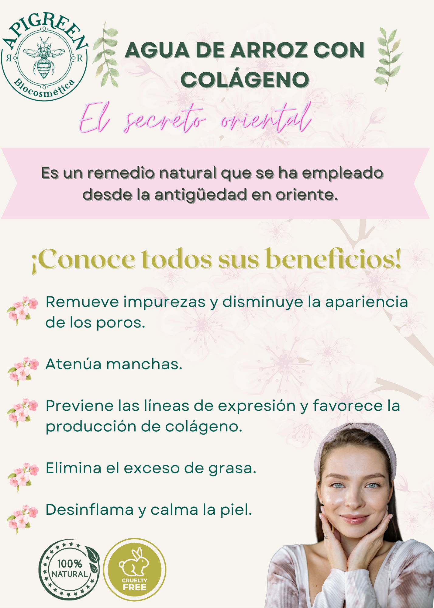 Tonico facial de arroz