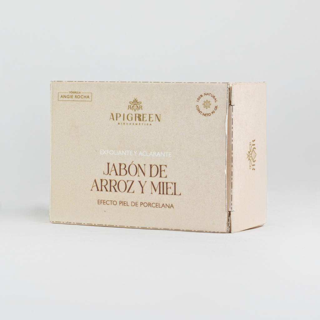 Jabón de Arroz aclarante con Miel de Abeja