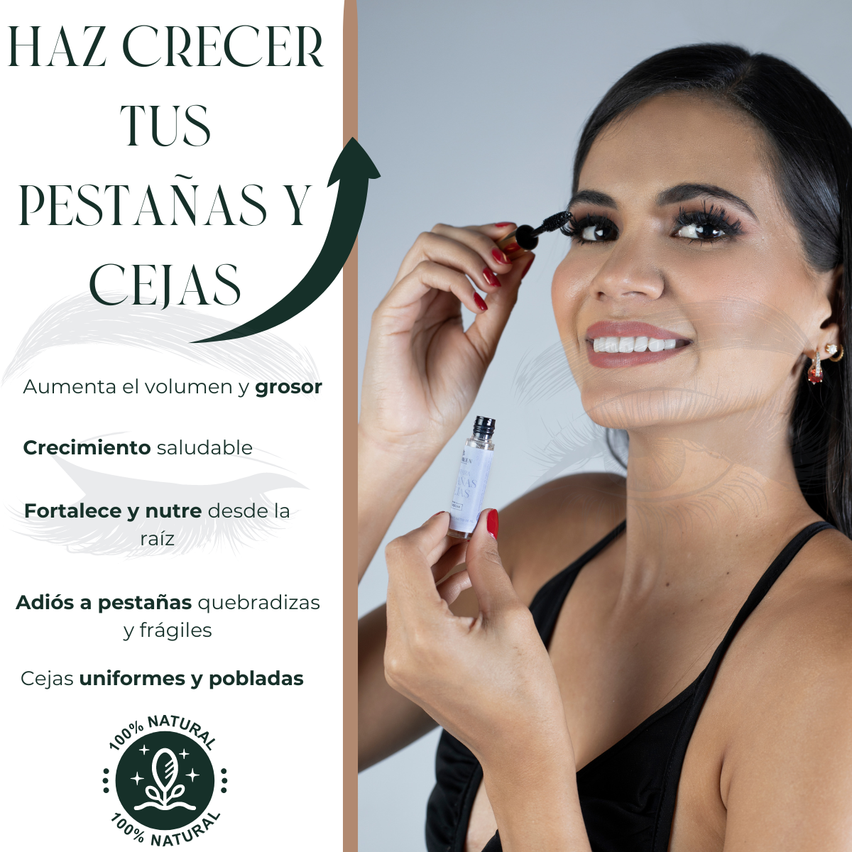 Serum Nutritivo para Crecimiento y Engrosamiento de Pestañas y Cejas