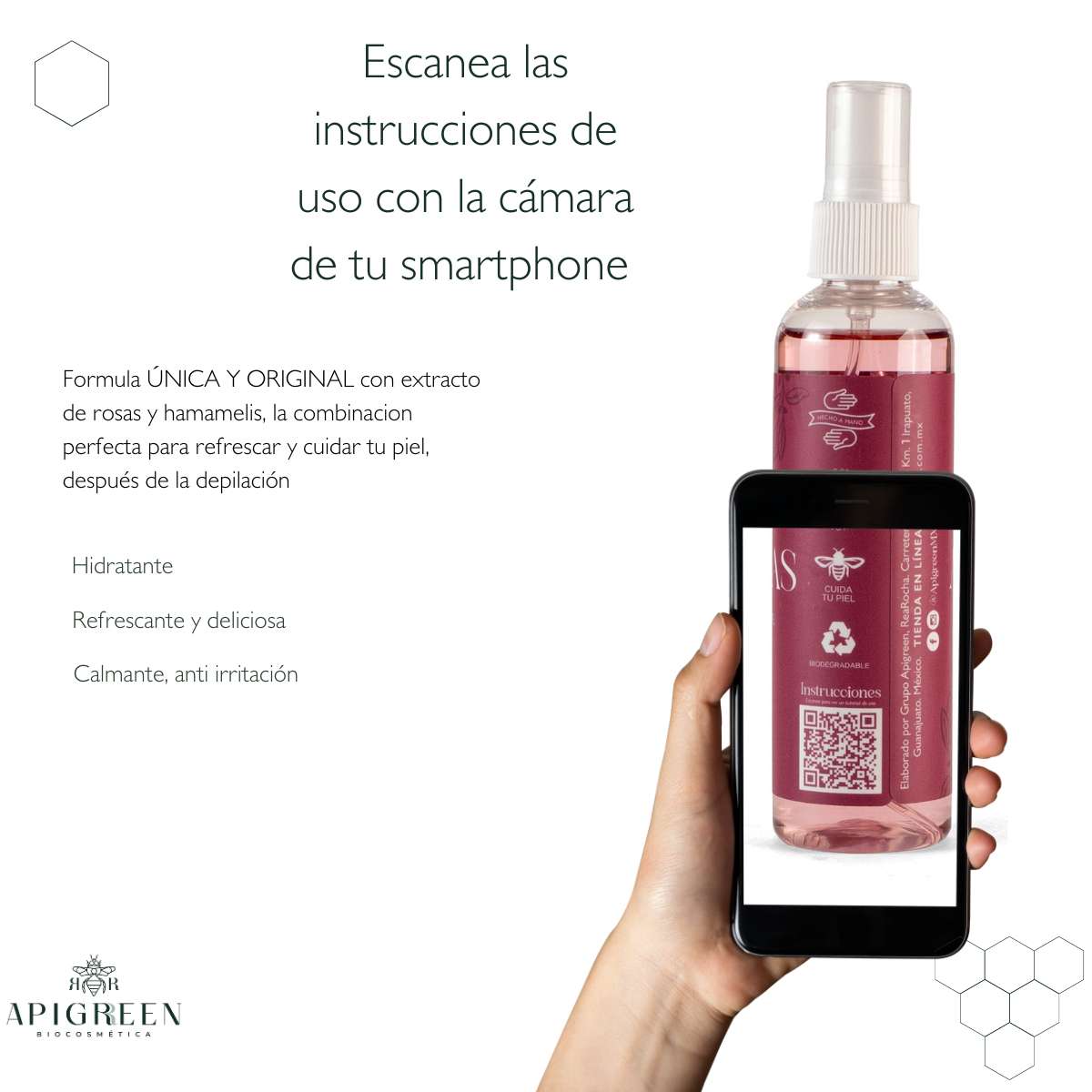 Agua de Rosas post depilación