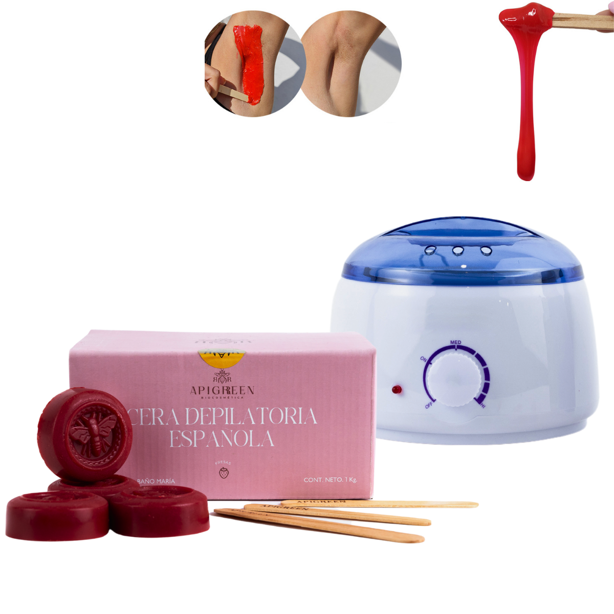 Kit fundidor con 1kg de cera todas las zonas