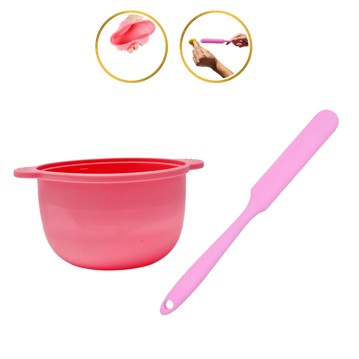 Kit antiadherente pala y bowl rosas