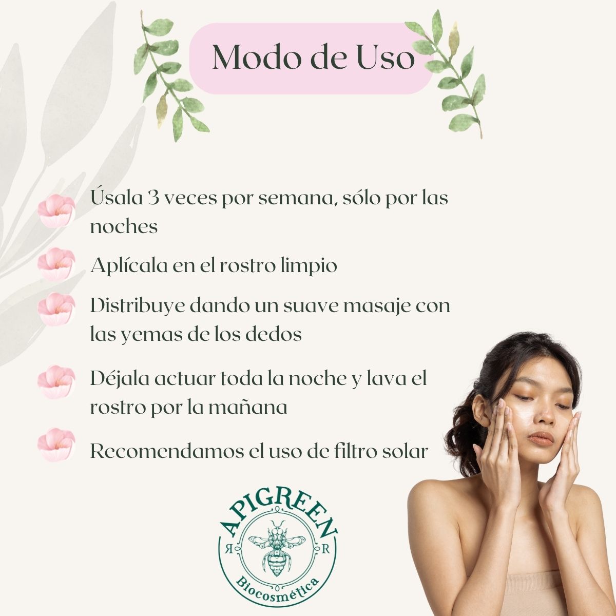 Crema facial aclarante con ácido kojico para una piel uniforme y luminosa