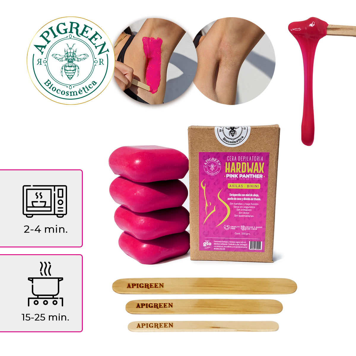 Cera Española Pink Panther Axilas y Bikini 320 g