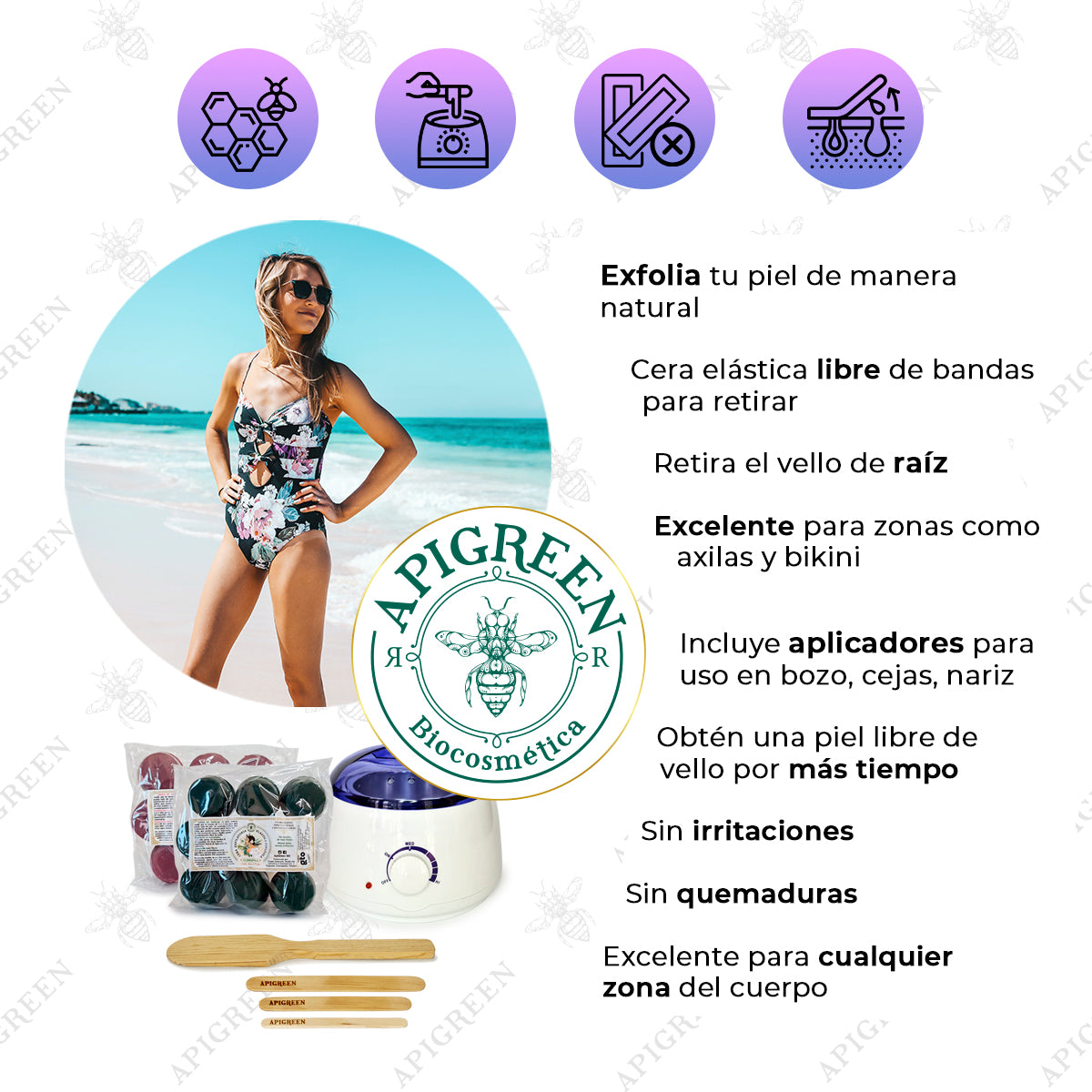 Kit fundidor con 1kg de cera todas las zonas